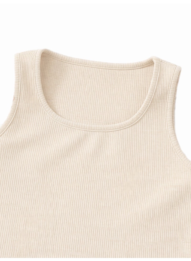 نايلتون طقم ملابس بناتي مكون من توب قصير مضلع وشورت عالي الخصر.  طقم ملابس كاجوال للأطفال - توب قصير وشورت برباط - Image 4